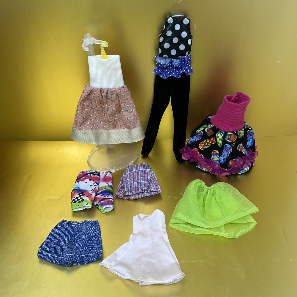 Unbranded Doll Clothing Lot 11 Inch Multicolor Dress Pants Skirt Top 10 Piece